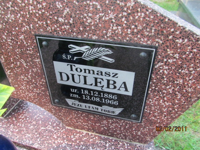 Tomasz Dulęba 1886 Horyniec Zdrój - Grobonet - Wyszukiwarka osób pochowanych