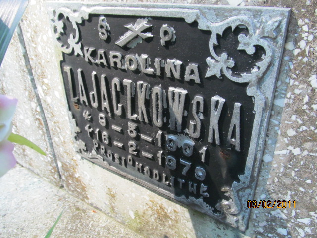 Karolina Zajączkowska 1901 Horyniec Zdrój - Grobonet - Wyszukiwarka osób pochowanych