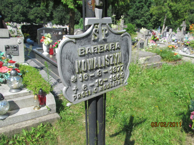 Barbara Kowaliszyn 1877 Horyniec Zdrój - Grobonet - Wyszukiwarka osób pochowanych