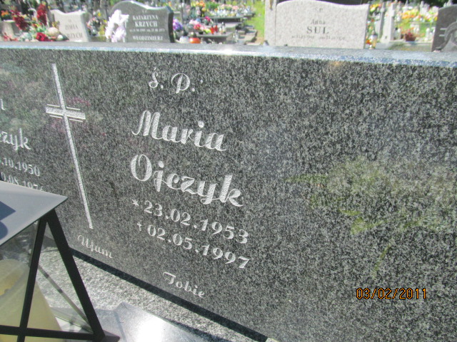 Maria Ojczyk 1953 Horyniec Zdrój - Grobonet - Wyszukiwarka osób pochowanych